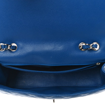 Chanel Caviar Quilted Jumbo Single Flap Blue 5 of 15