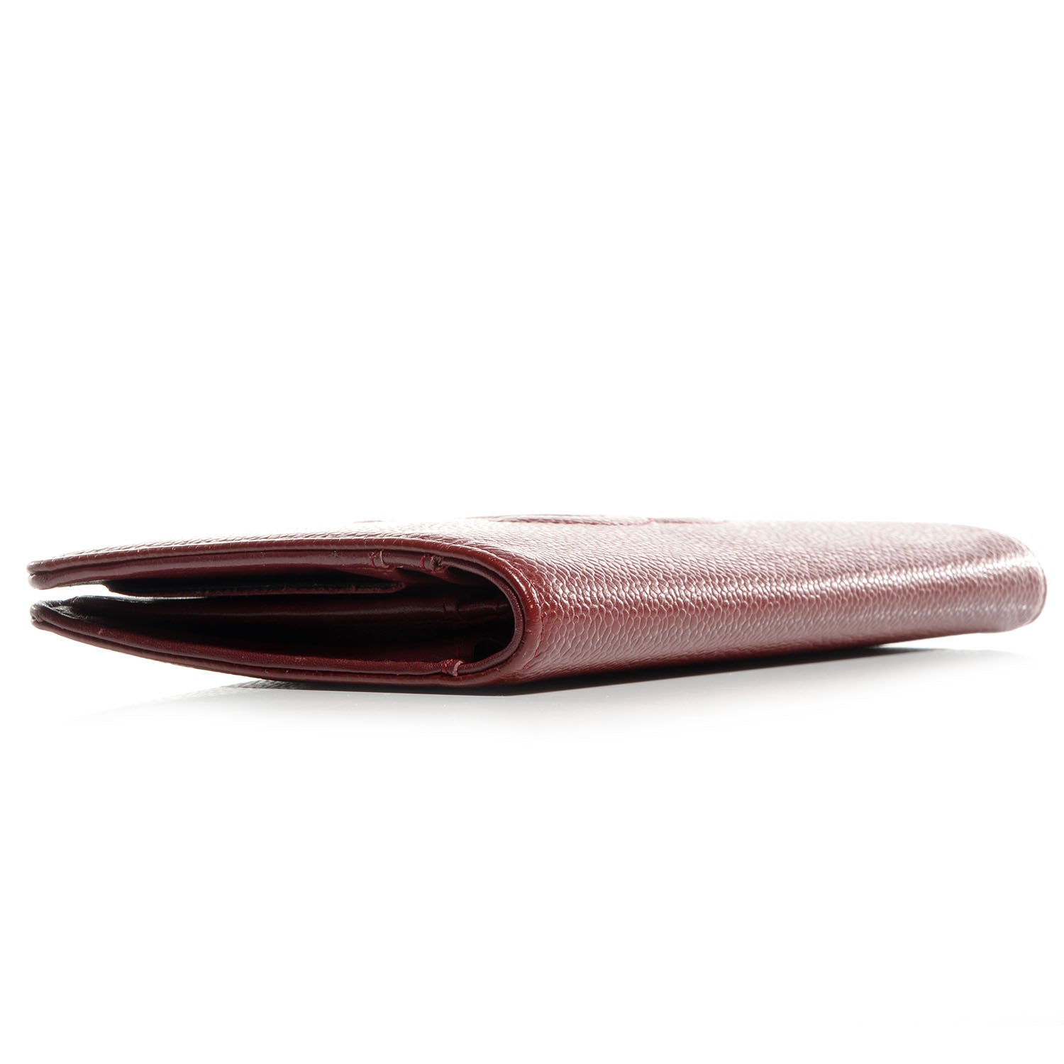 Chanel Caviar Yen CC Wallet Dark Red 4 of 7