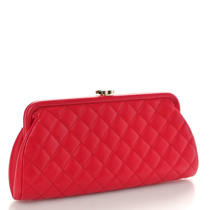 Chanel Lambskin Quilted Timeless Clutch Fuchsia 3 of 11