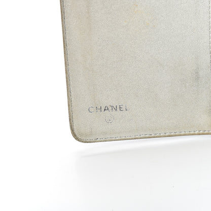 Chanel Lambskin Camellia Embossed Yen Wallet Black 5 of 19