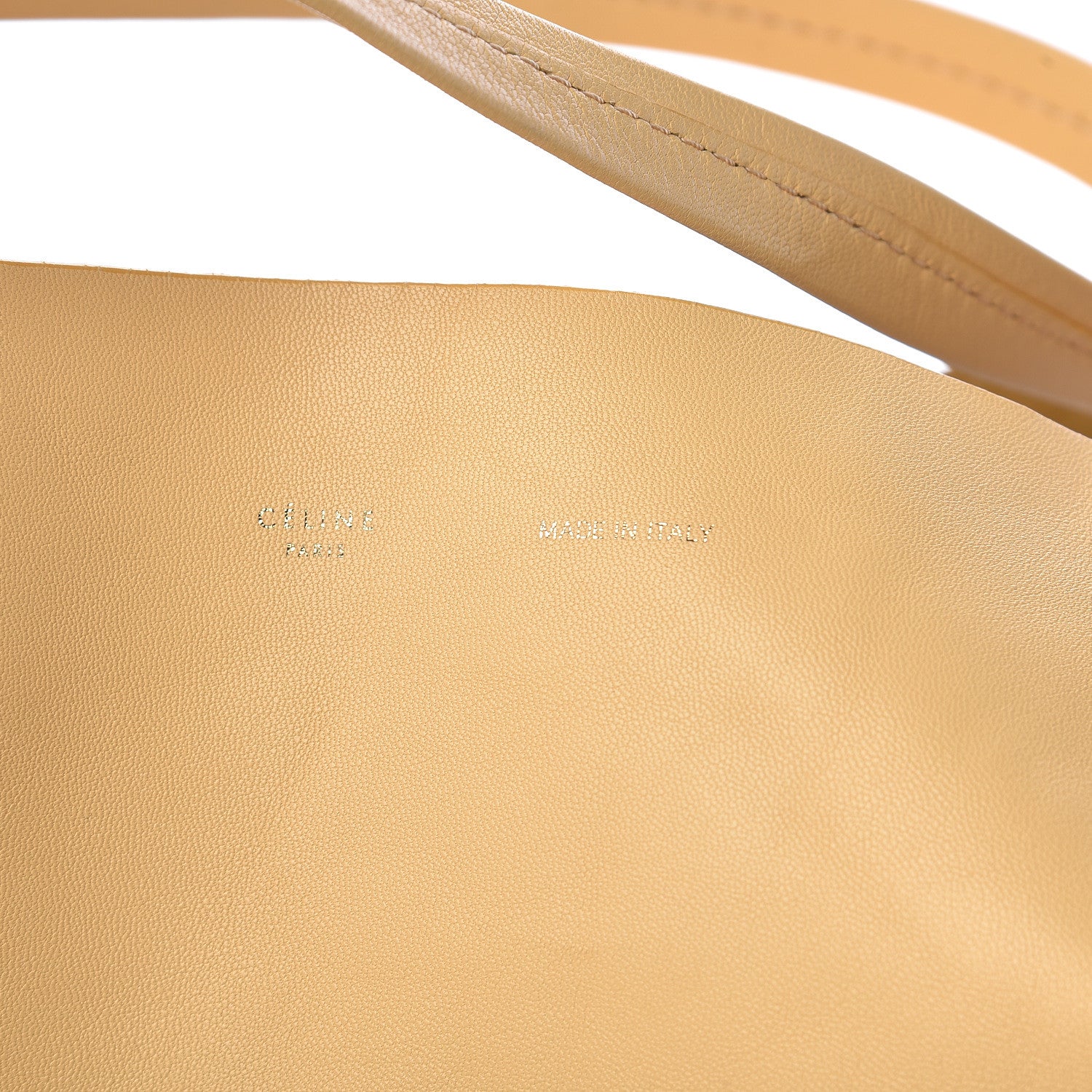 Celine Lambskin Horizontal Bi-Color Cabas Butter 9 of 9