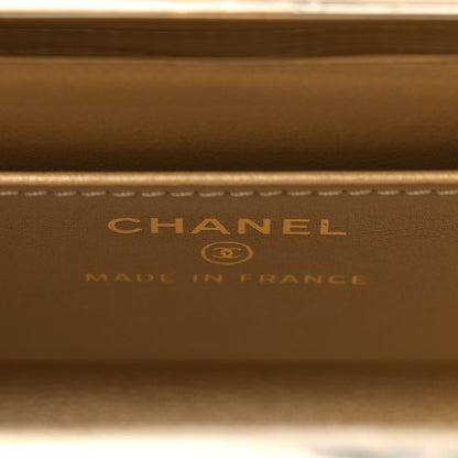 Chanel Lambskin Quilted Small Box With Chain Black 7 of 11