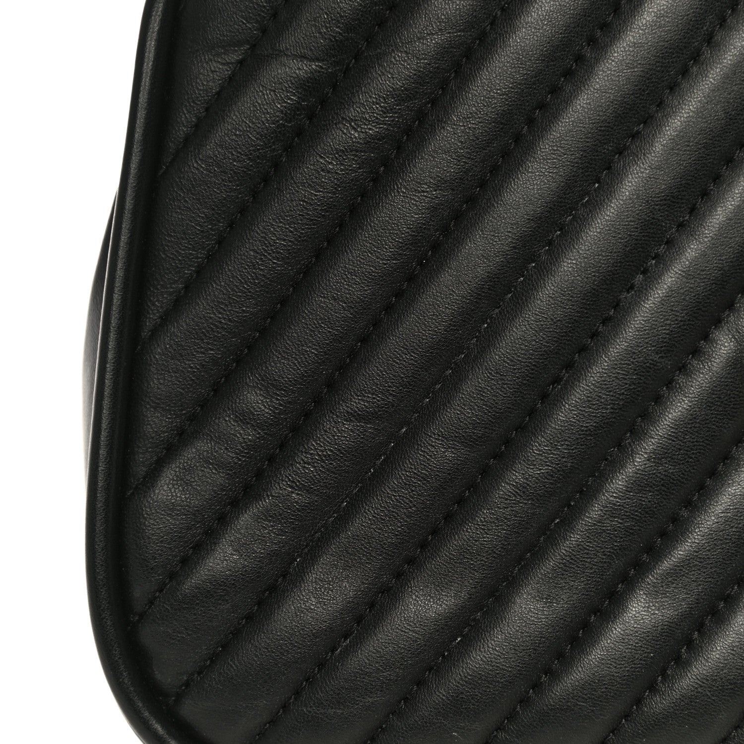 Chanel Lambskin Reverse Chevron Quilted Round Top Handle Flap Black 14 of 18