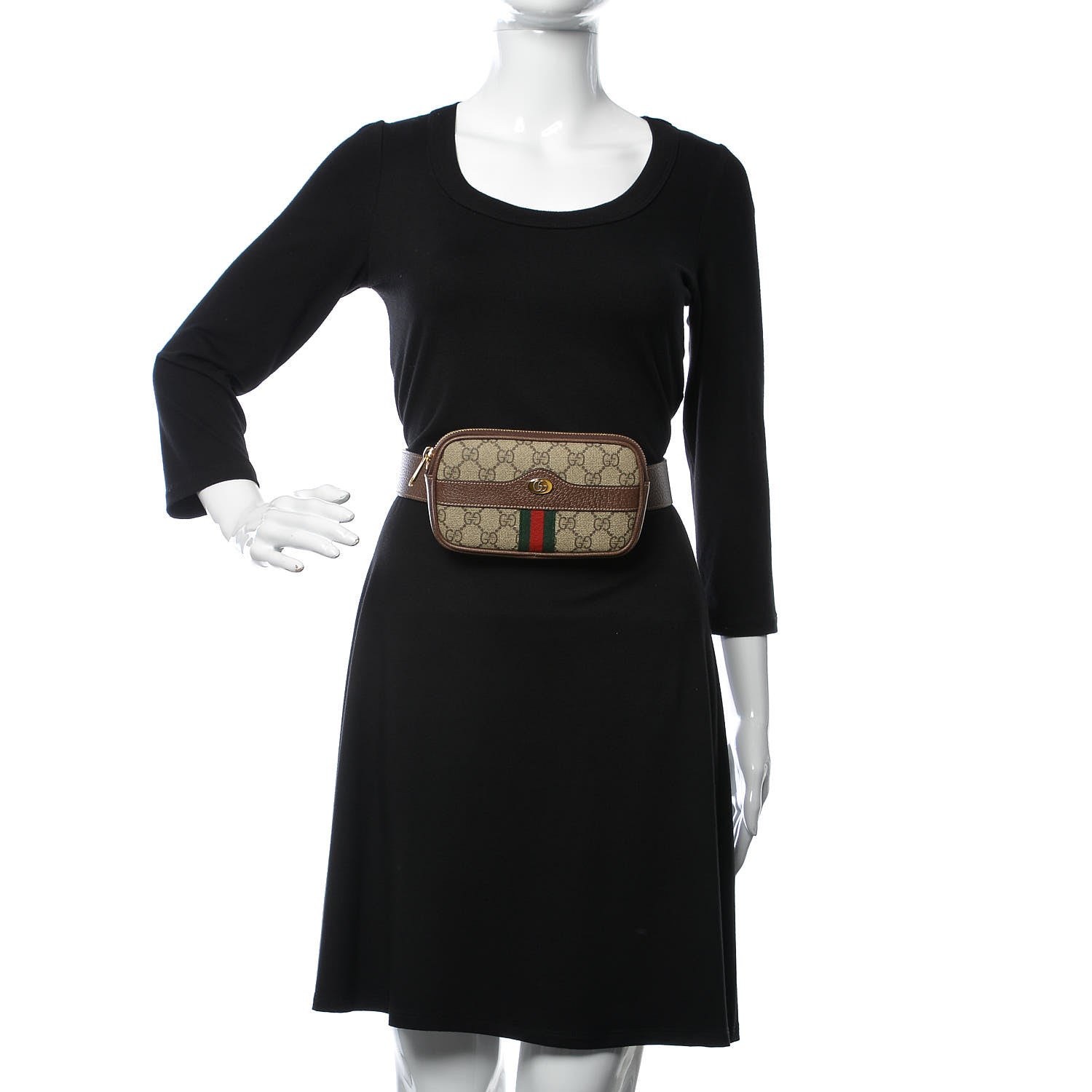 Gucci GG Supreme Monogram Ophidia Belted iPhone Case 85 34 Dark Brown 2 of 8