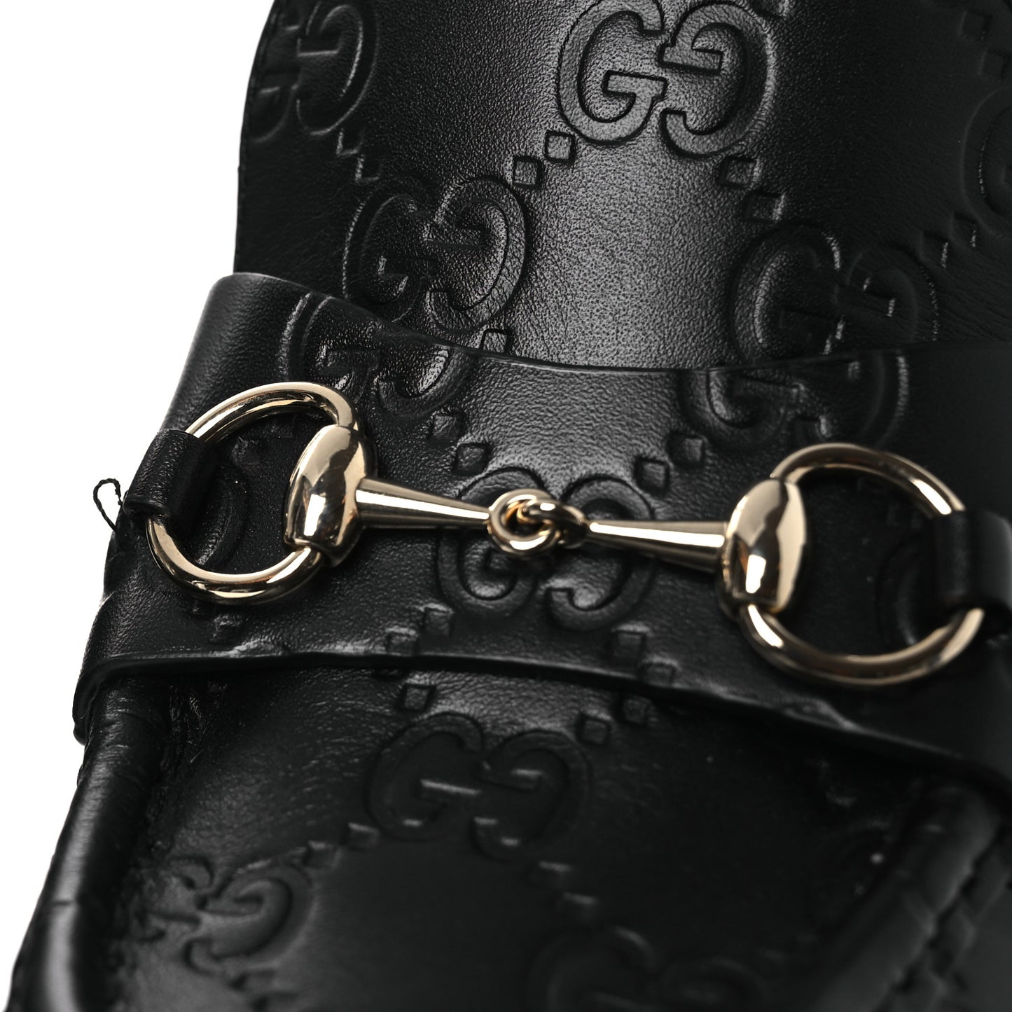 Guccissima Horsebit Platform 70/160mm Slingback Mules 38.5 Black