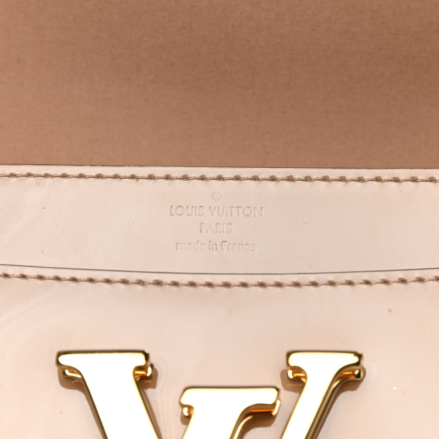 Patent Louise Clutch Nude