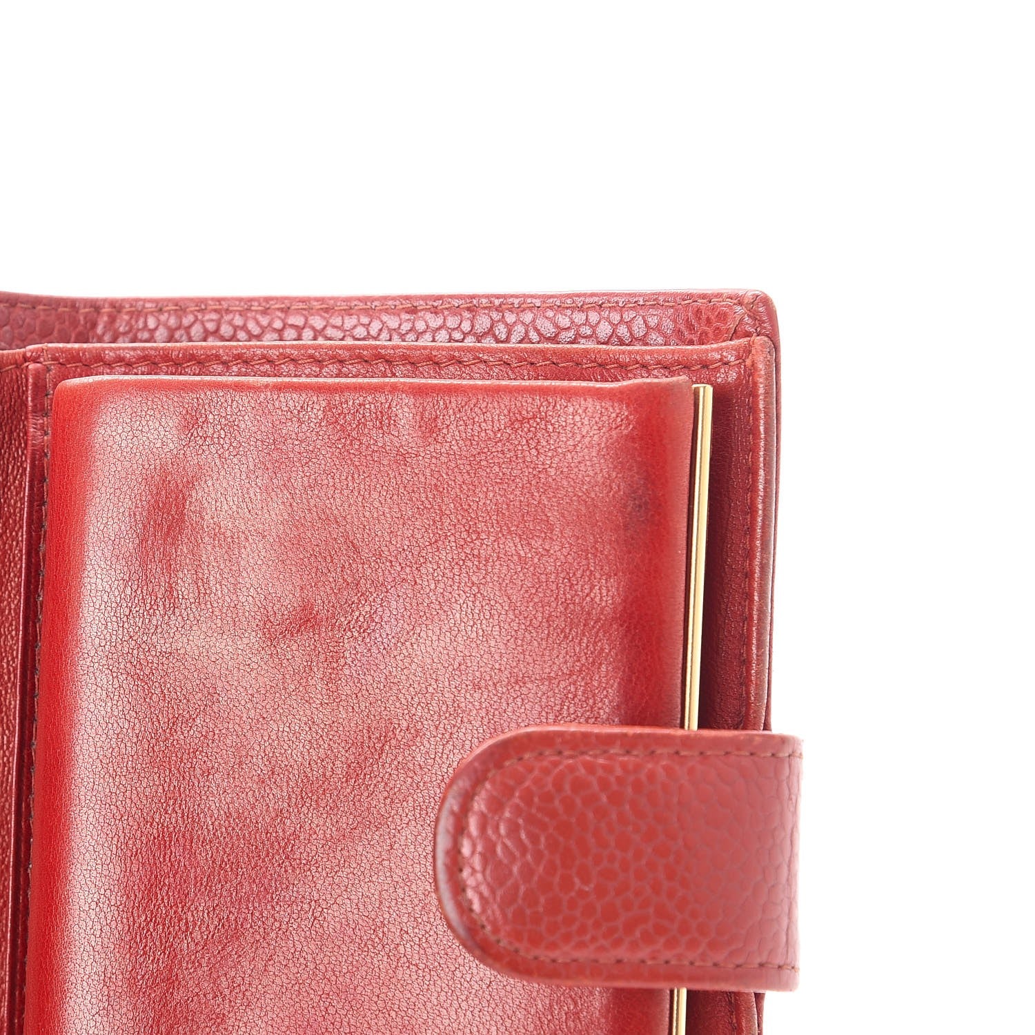Chanel Caviar Timeless CC Compact French Wallet Red 16 of 20