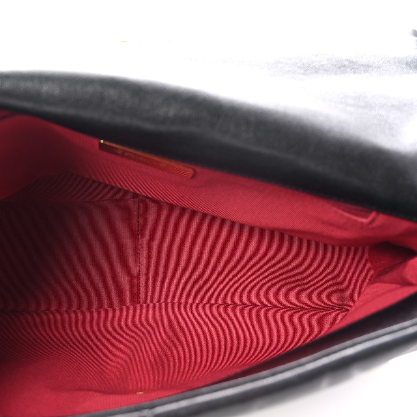 Shiny Goatskin Quilted Large Chanel 19 Flap Black