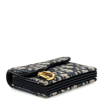 Christian Dior Oblique Saddle 5-Gusset Card Holder Blue 4 of 6