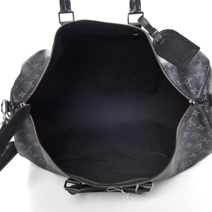 Louis Vuitton Monogram Eclipse Keepall Bandouliere 55 7 of 9