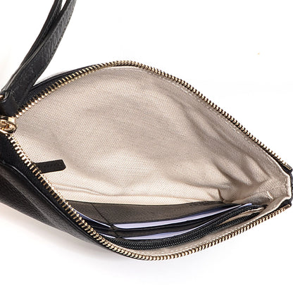 Gucci Pebbled Calfskin Soho Wristlet Black 5 of 7