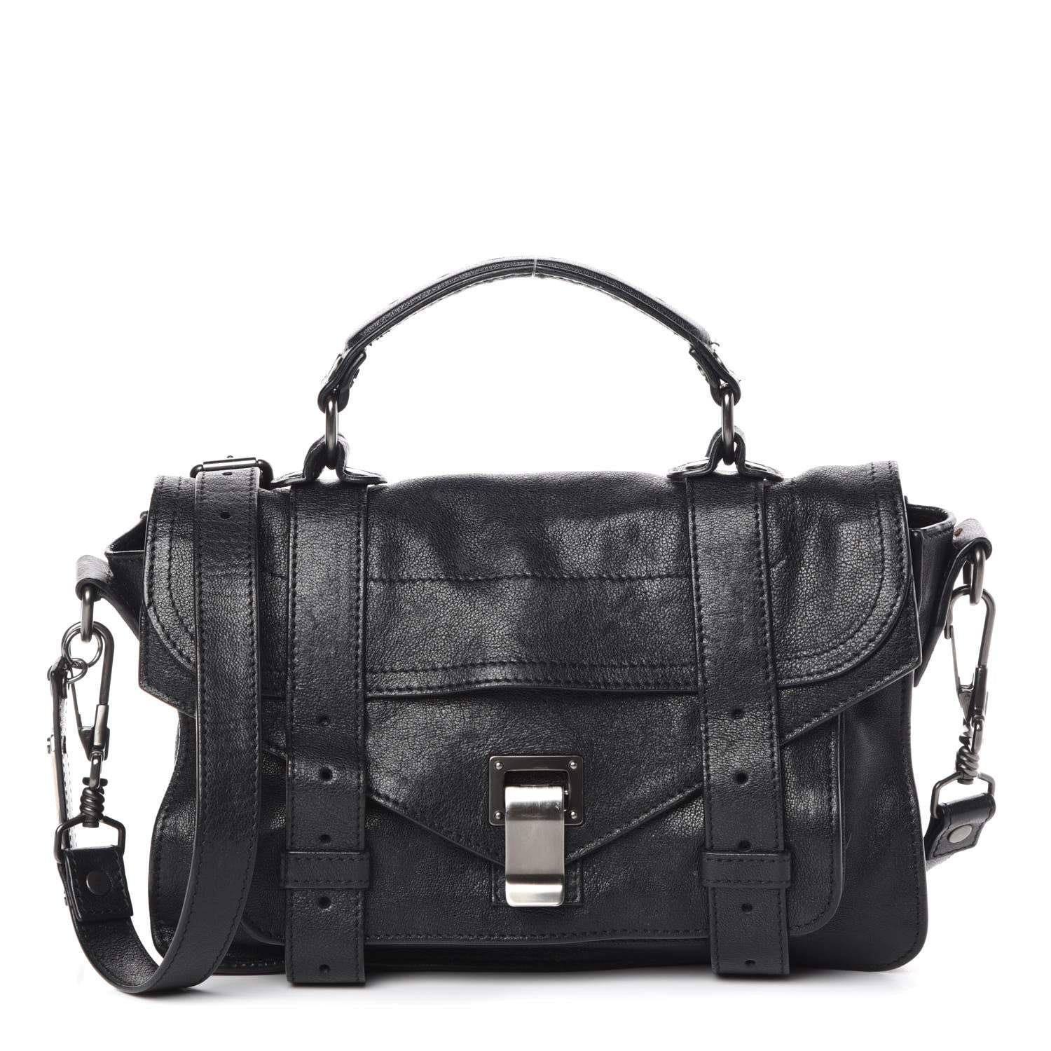 Proenza Schouler Lambskin Tiny PS1 Satchel Black 1 of 11