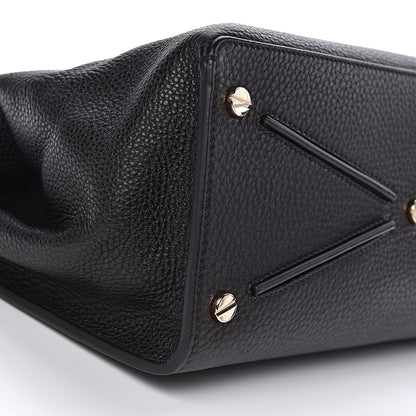 Valentino Garavani Pebbled Calfskin Large JoyLock Satchel Black 10 of 12
