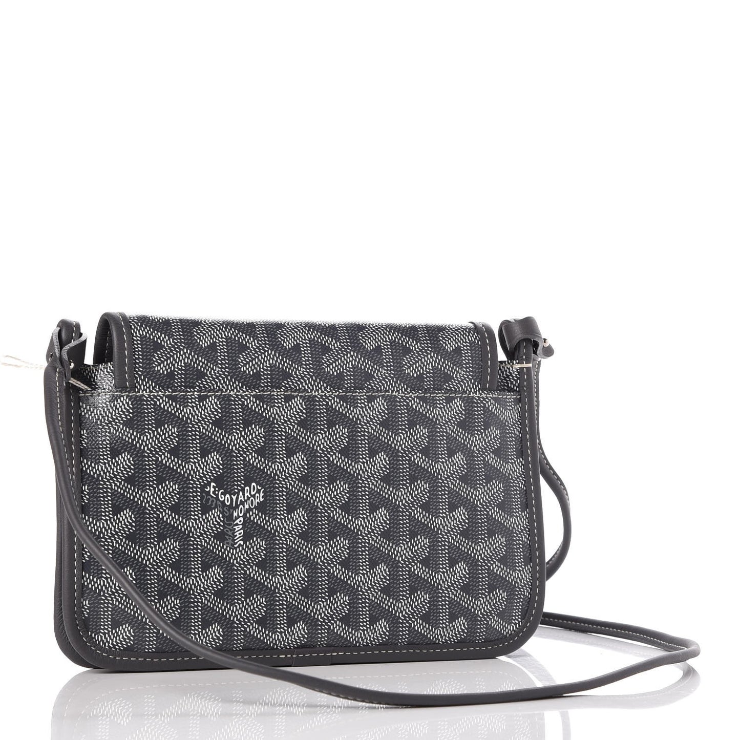 Chevron Plumet Wallet Clutch Grey