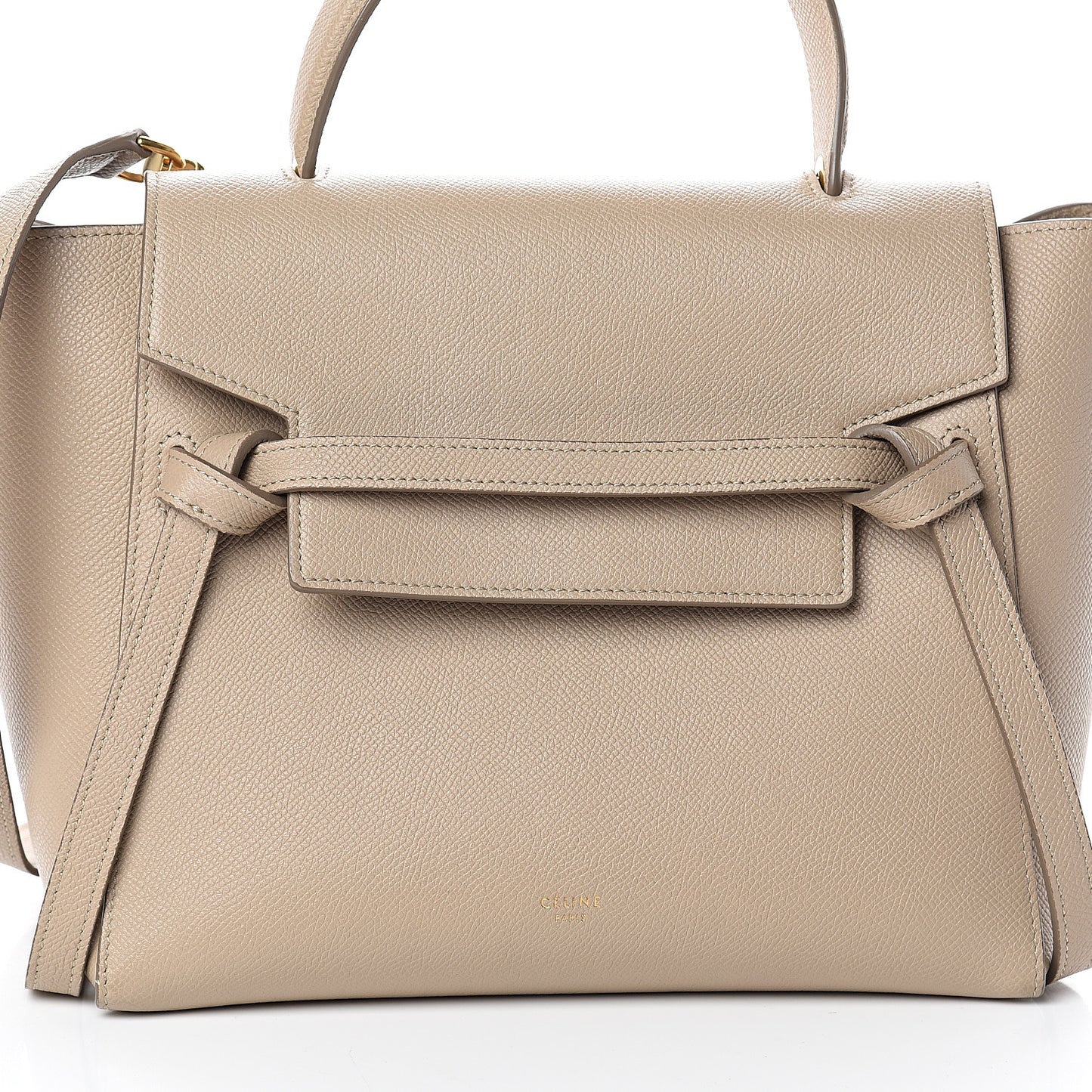 Grained Calfskin Micro Belt Bag Light Taupe