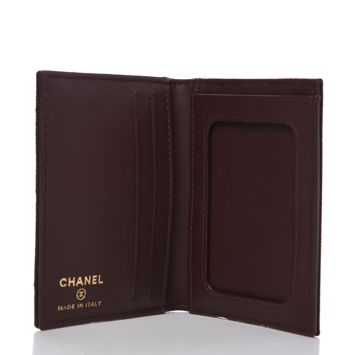 Caviar Quilted Card Holder Wallet Black