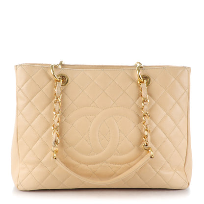 Chanel Caviar Quilted Grand Shopping Tote GST Beige Clair 1 of 8