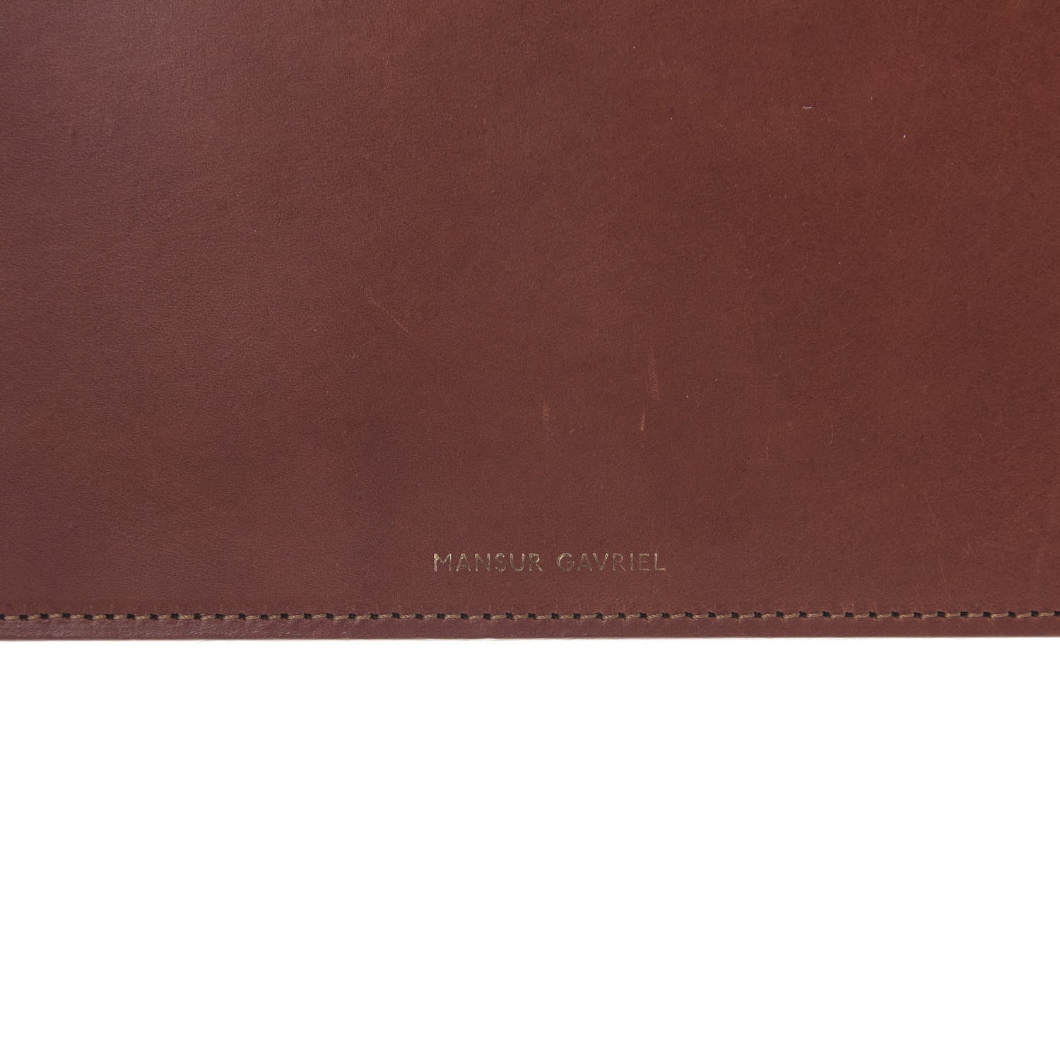 Mansur Gavriel Calfskin Large Wristlet Brandy Avion 5 of 5