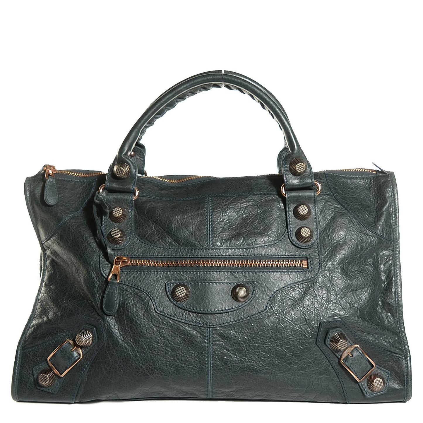 Agneau Giant 21 Rose Gold Hardware Work Anthracite