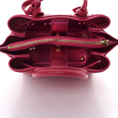 MCM Perforated Calfskin Studded Mini Milla Tote Sugar Pink 5 of 8