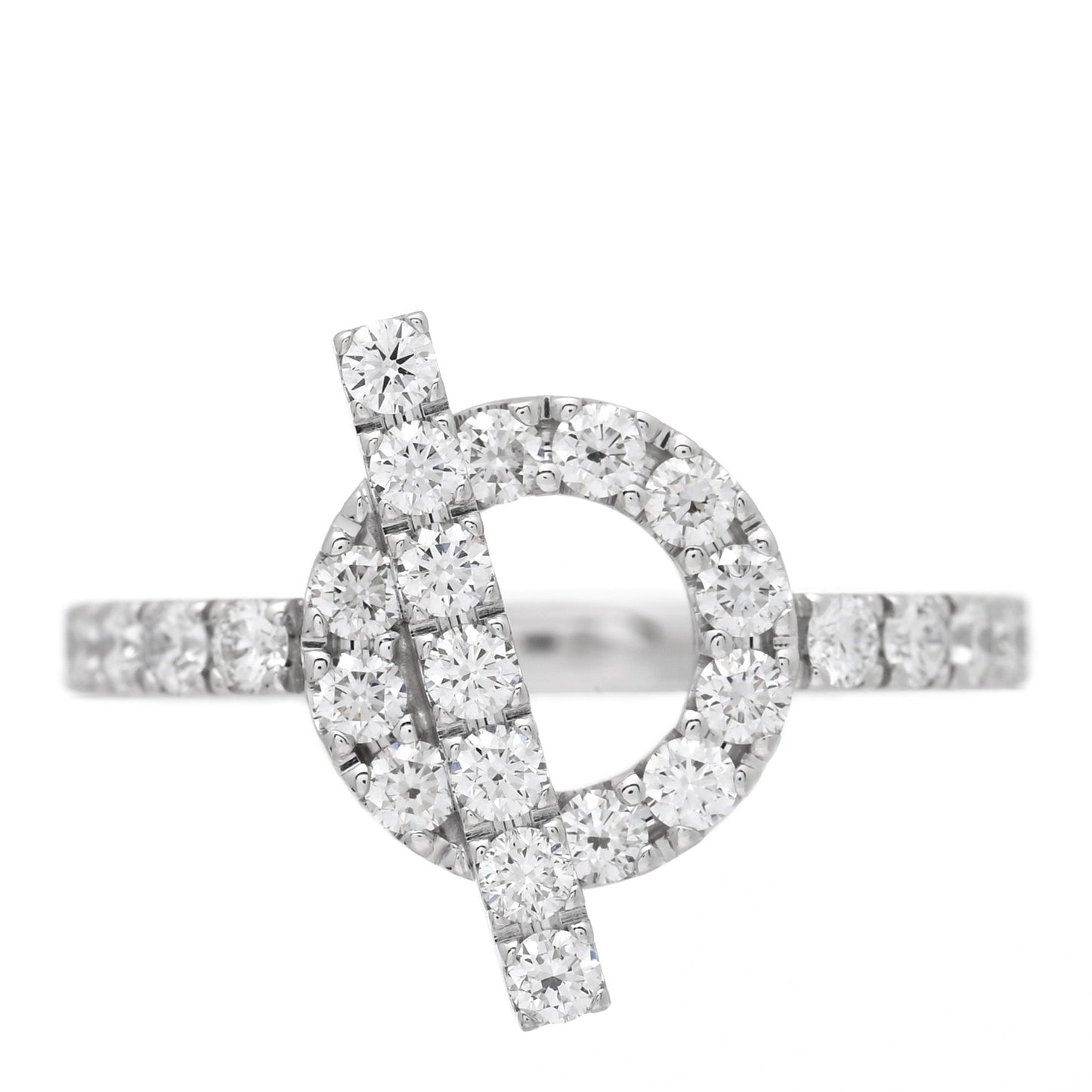 18K White Gold Diamond Finesse Ring 52 6