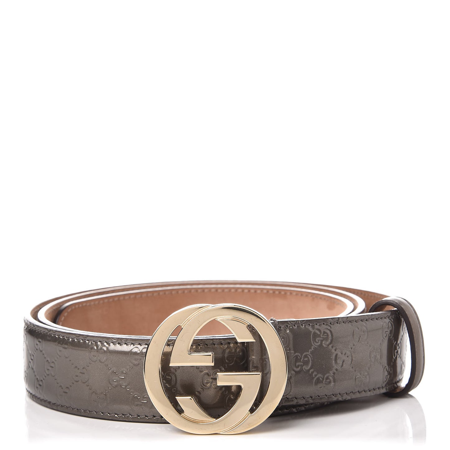 Shine Microguccissima Interlocking G Belt 100 40 Acero