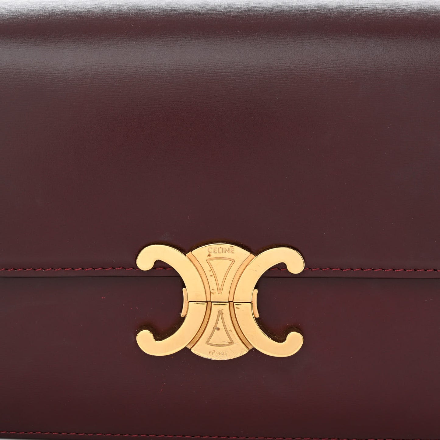 Shiny Calfskin Medium Triomphe Light Burgundy