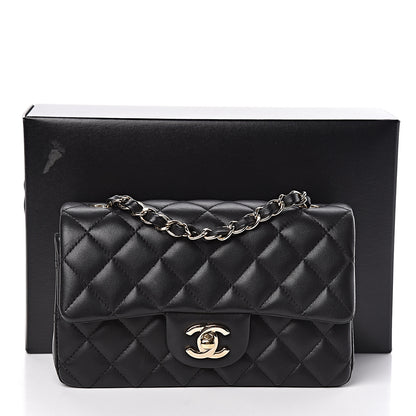 Chanel Lambskin Quilted Mini Rectangular Flap Black 12 of 12