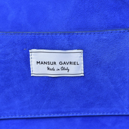 Mansur Gavriel Suede Half Moon Clutch Royal Blue 6 of 9