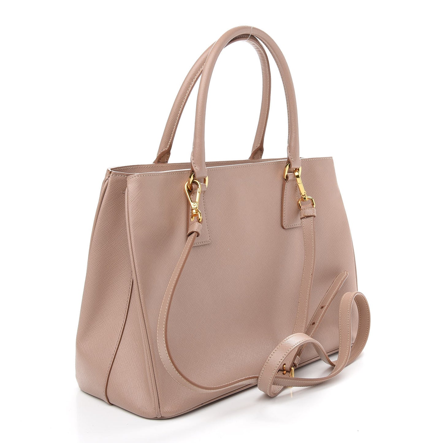Saffiano Lux Medium Tote Cammeo