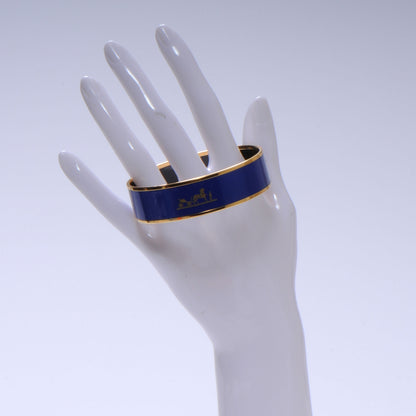 Hermes Enamel Wide Caleche Bracelet Bleu 65 2 of 5