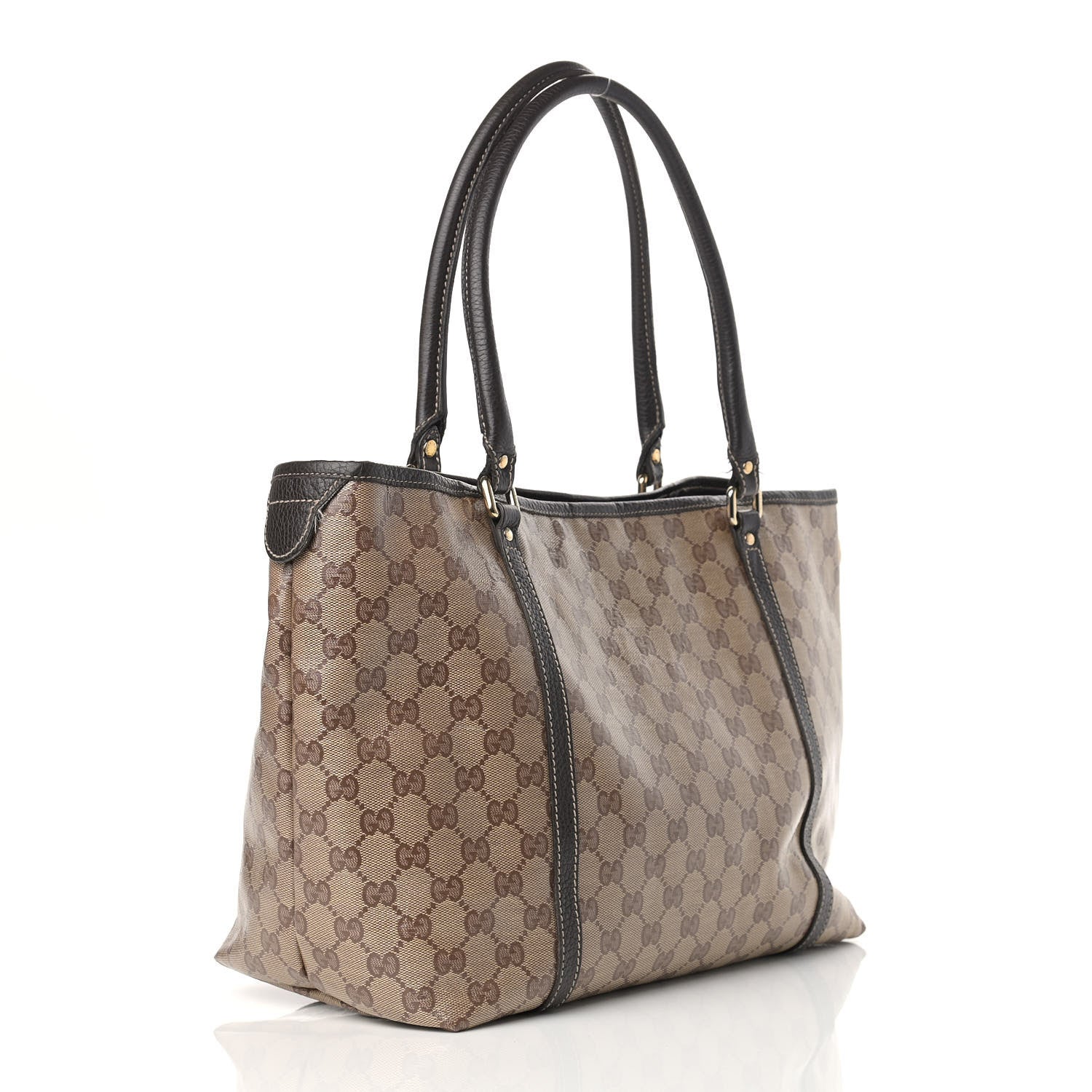 Gucci Crystal Monogram Medium Joy Tote Beige Ebony Testa di Moro 3 of 16