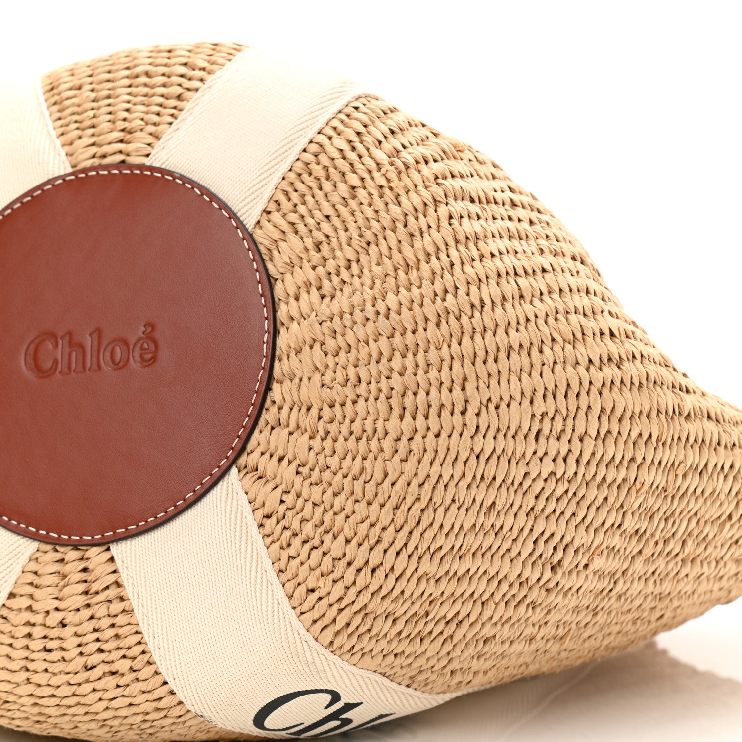 Chloe Raffia Large Woody Tote White 9 of 12