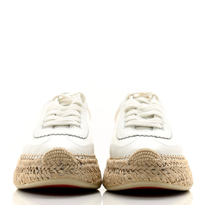 Christian Louboutin Toile Calfskin Espasneak Flat Sneaker 38 Ivory 2 of 11