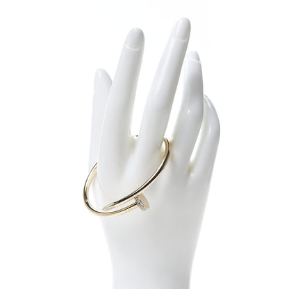 Cartier 18K Yellow Gold Diamond Juste Un Clou Bracelet 17 2 of 5