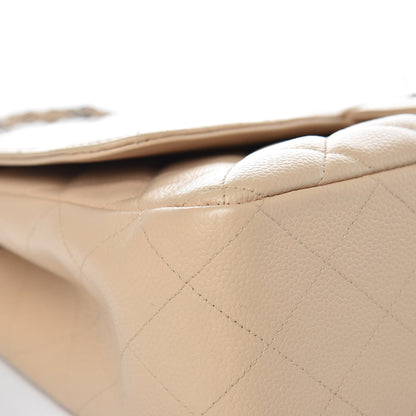 Chanel Caviar Quilted Jumbo Single Flap Beige Clair 9 of 16