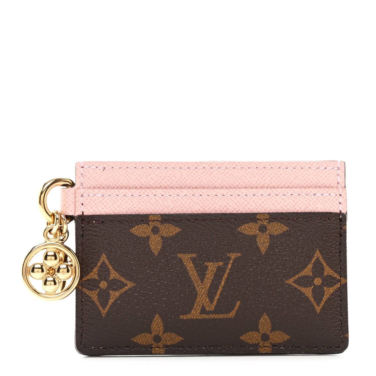 Louis Vuitton Monogram LV Charms Card Holder Rose Ballerine 1 of 7