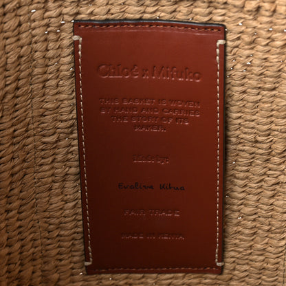 Chloe Raffia Large Woody Tote White 6 of 9