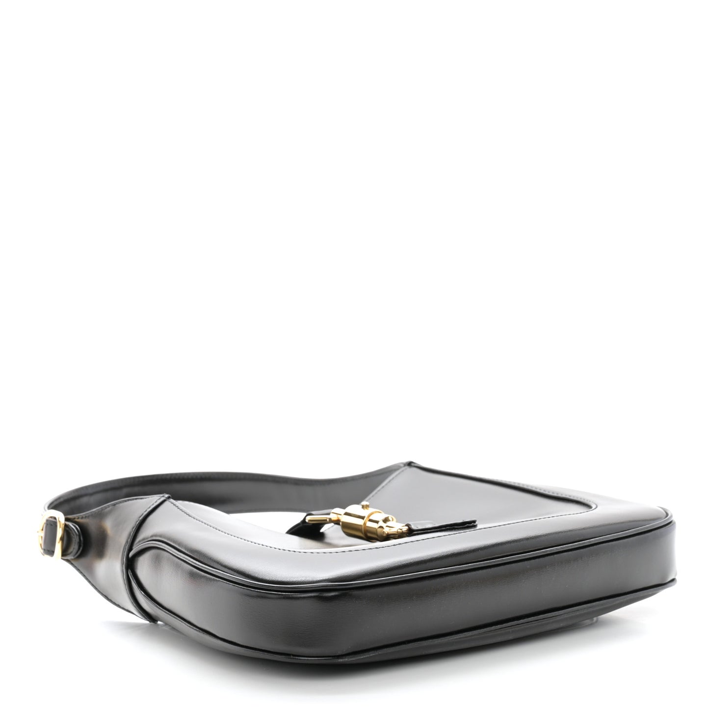 Boarded Dyana Lux Calfskin Small Jackie 1961 Hobo Black