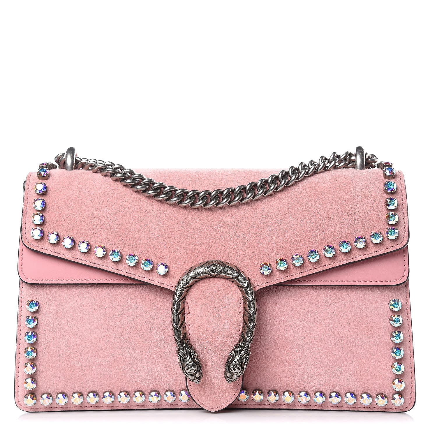 Gucci Suede Crystal Small Dionysus Shoulder Bag Peonia 1 of 10