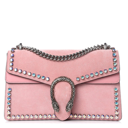 Gucci Suede Crystal Small Dionysus Shoulder Bag Peonia 1 of 10