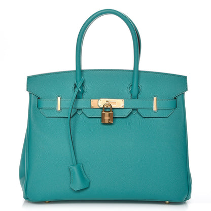 Hermes Epsom Birkin 30 Bleu Paon 1 of 32