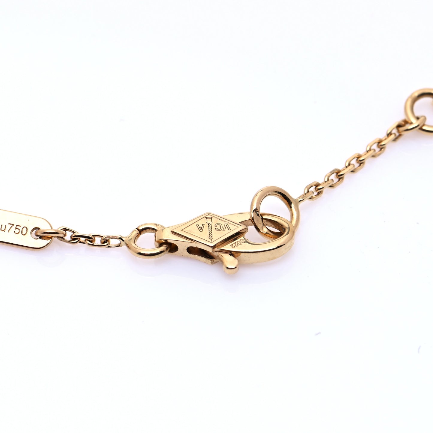 18K Yellow Gold Mother of Pearl Sweet Alhambra Bracelet