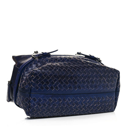 Bottega Veneta Ayers Intrecciato Chain Shoulder Bag Blue 4 of 12