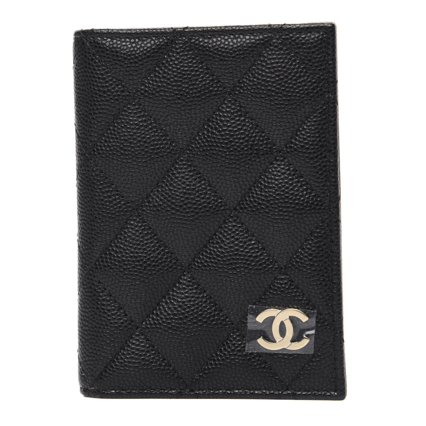Caviar Quilted Card Holder Wallet Black