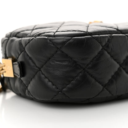 Chanel Aged Calfskin Quilted Mini Reissue Camera Case Black 9 of 10