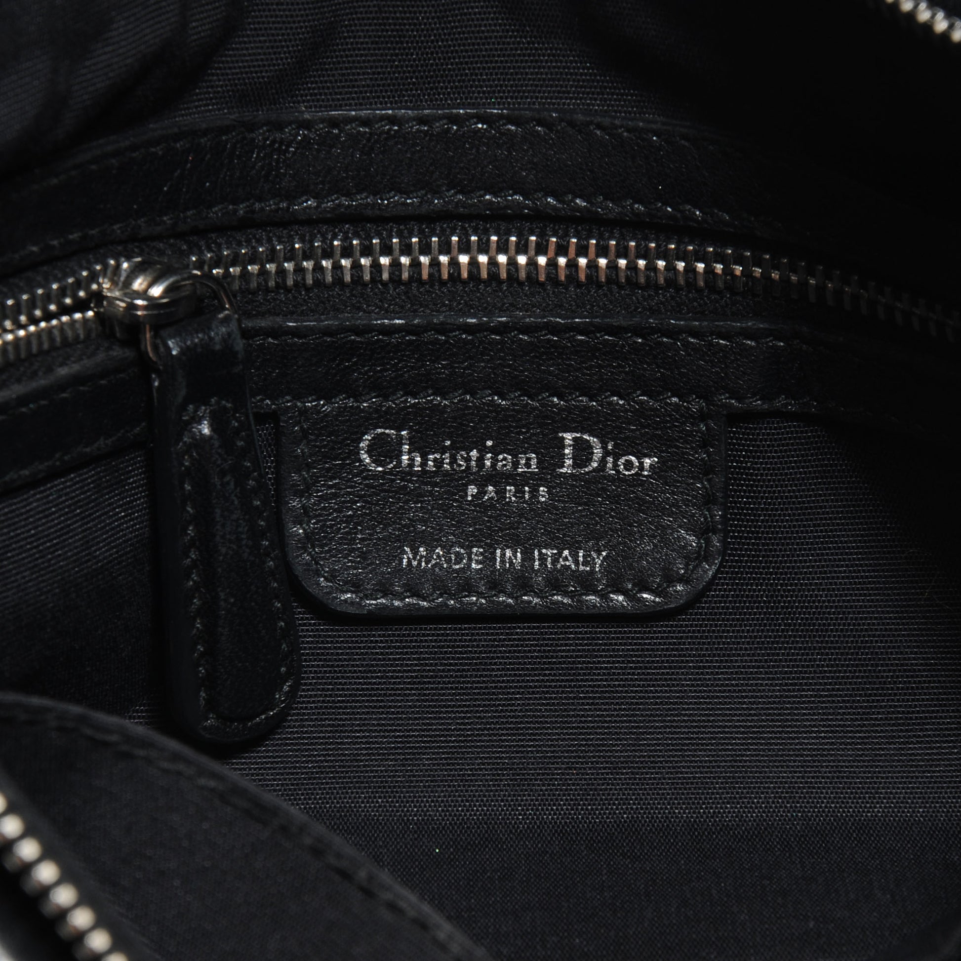 Christian Dior Lambskin Cannage Medium Granville Tote Black 6 of 8