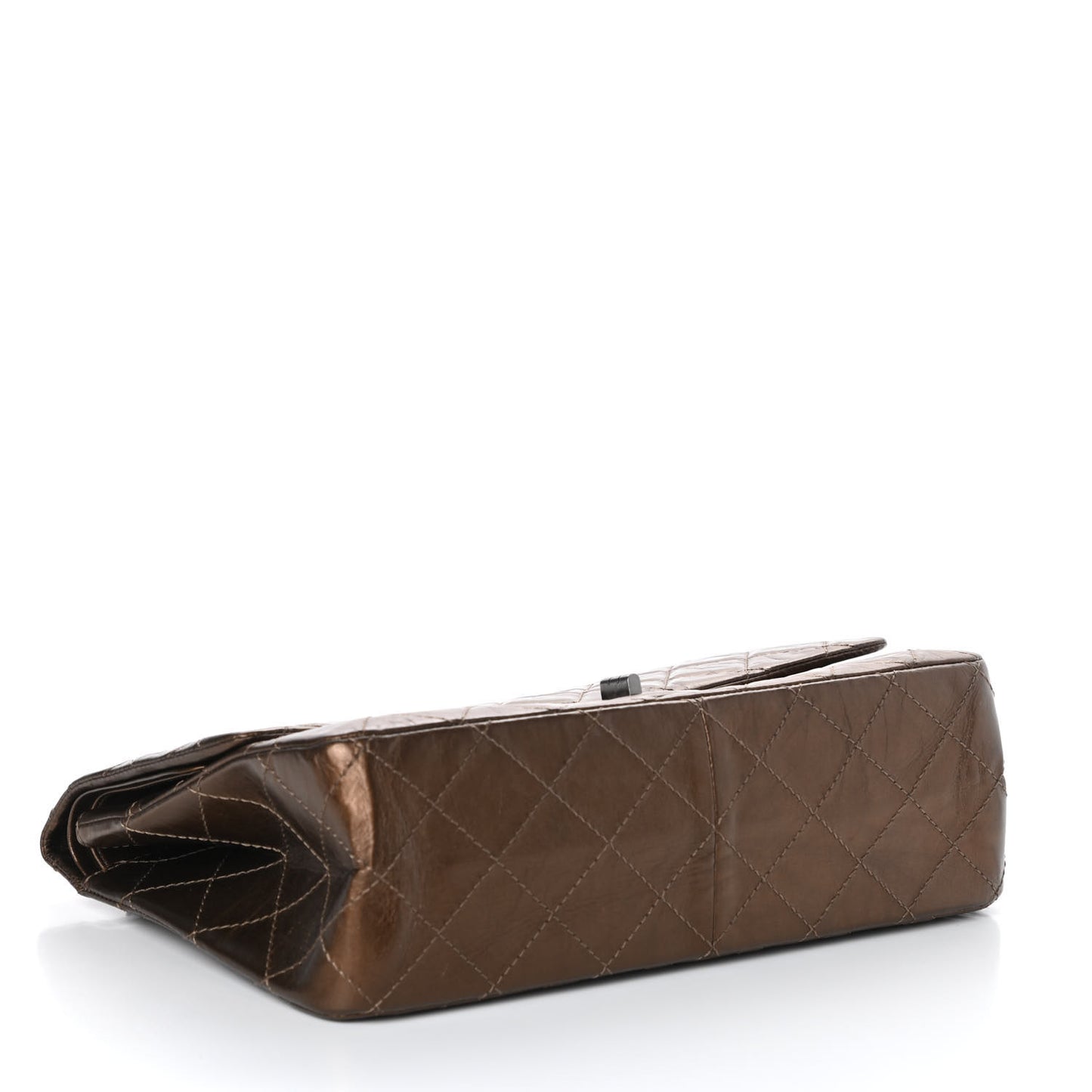 Metallic Aged Calfskin Quilted 2.55 Reissue 227 Flap Bronze