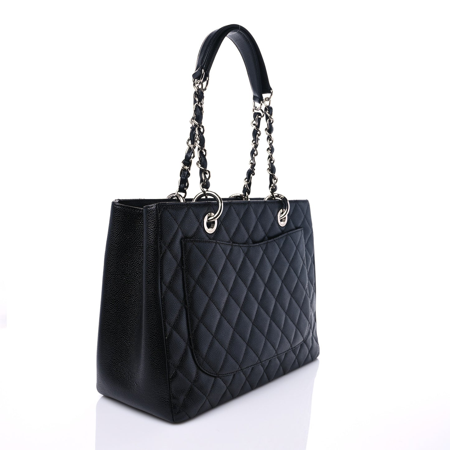 Caviar Quilted Grand Shopping Tote GST Black