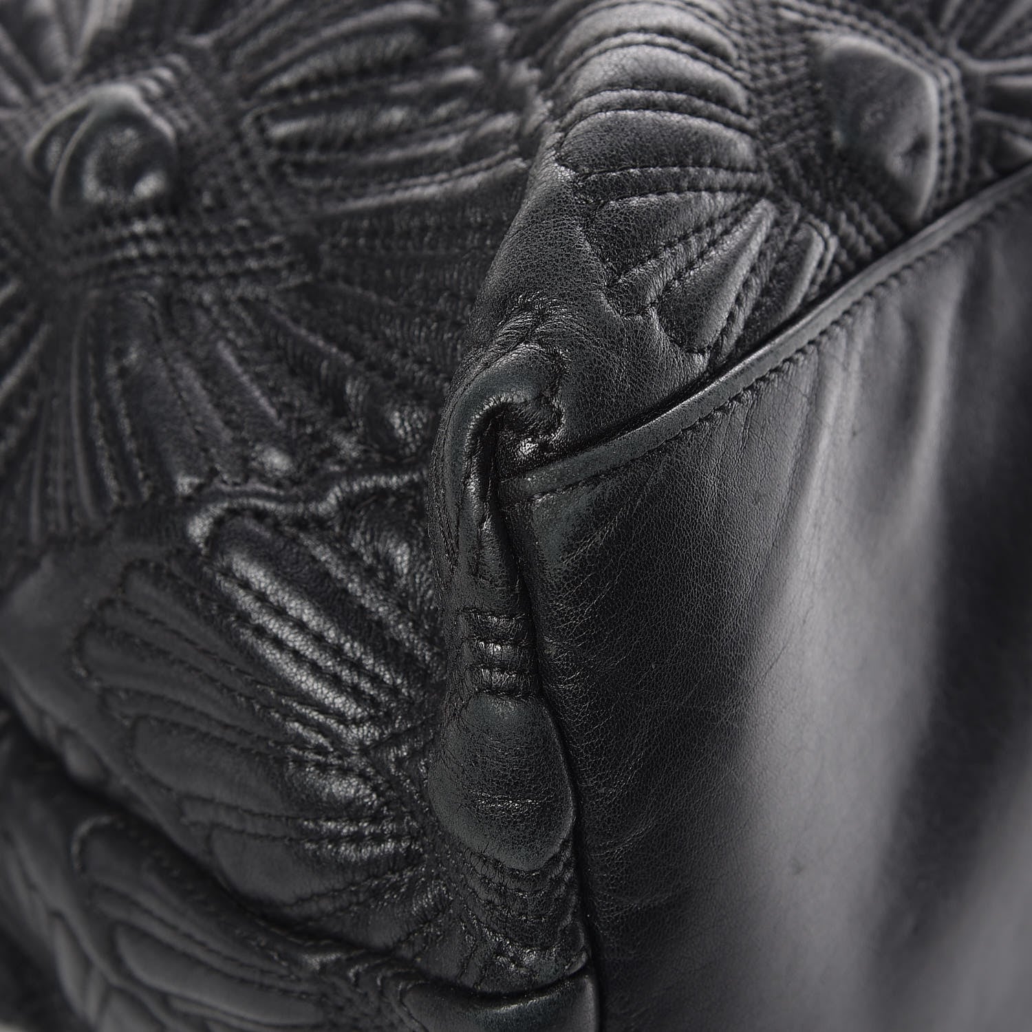Chanel Calfskin Embroidered Ca D'Oro Tote Black 13 of 14